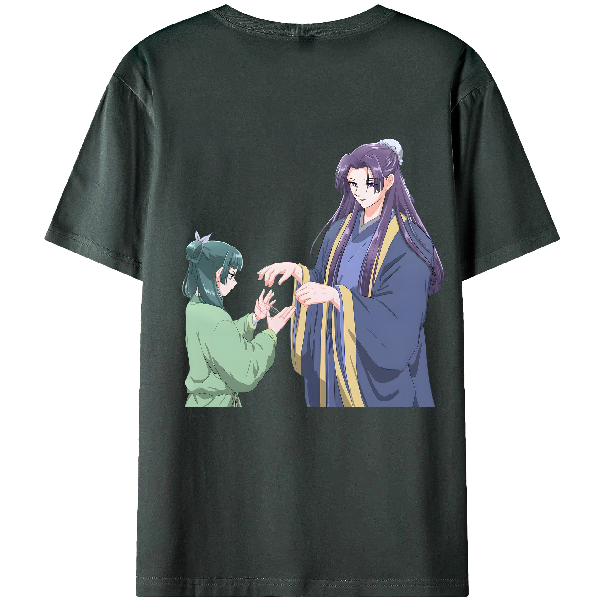 （画像用） 薬屋のひとりごと The Apothecary Diaries 綿100％ メンズ半袖Tシャツ（バックプリント） 通気性